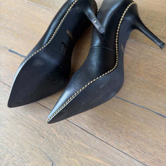 Coach black pumps with gold studs - Picture 2 of 2